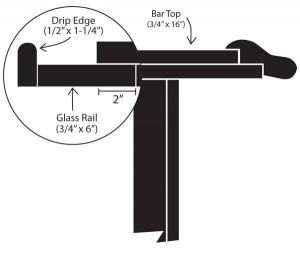 Diagram of Bar with Drip Edge