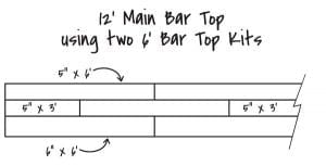 3 bar top