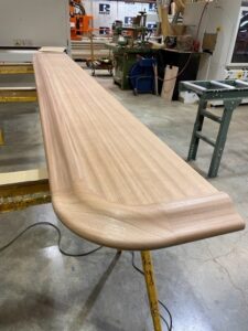 Quartersawn Sapele Mahogany Bar Top by Hardwoods Incorporated.