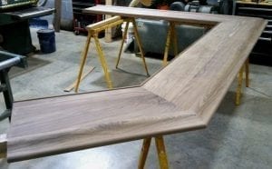 Custom Walnut Home Bar Top by Hardwoods Incorporated