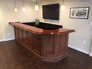 American Cherry & Lacewood Home Bar