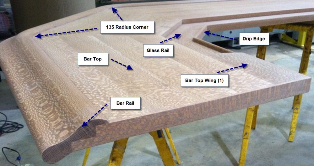 How to finish the end of a bar top & bar rail - Hardwoods Incorporated