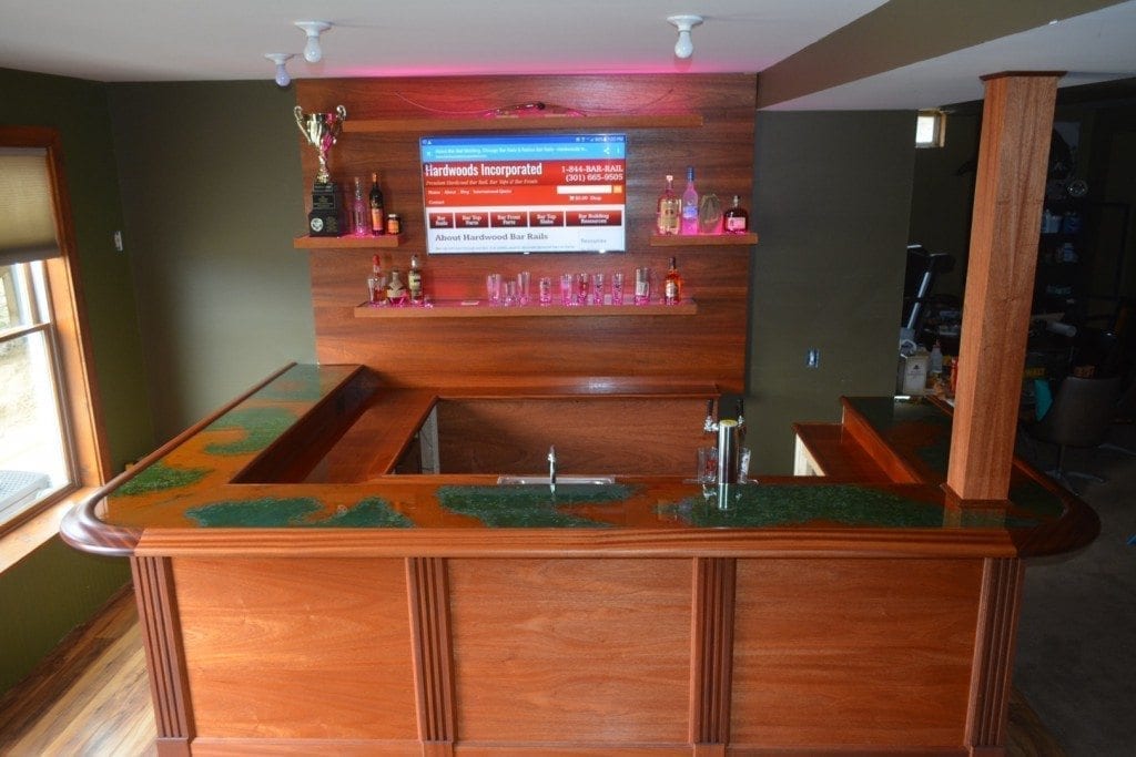 Completed Mahogany Bar