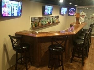 Completed Bar with our BR475 Chicago Bar Rail Molding.