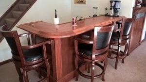 Custom Solid Maple Home Bar.