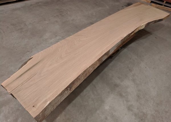 White Oak Natural Edge Bar Top Slab