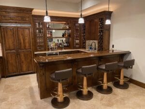 American Walnut Home Bar and Back Bar