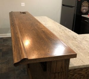 DIY Home Bar Top Kit in red oak.