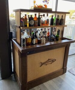 Home Bar With Pop Up Bottle Display