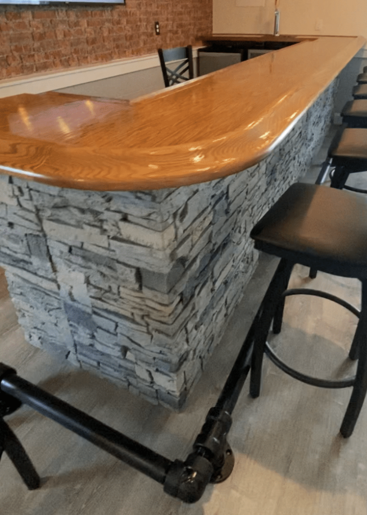 Red Oak Bar Railing BR475 Red Oak Bar Rail 12″ radius Corner & Straights. - Hardwoods ...