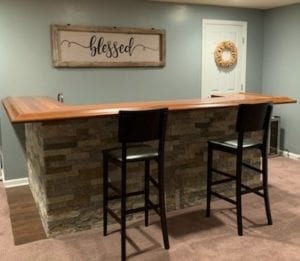 L Shaped Home Bar