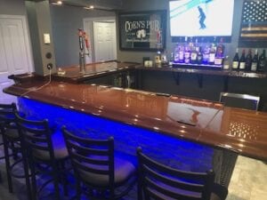 Custom Red Oak Home Bar